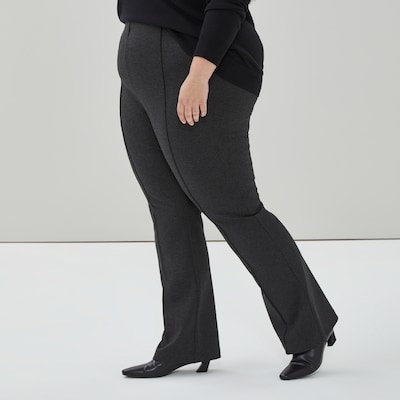 Pantalon évasé en point de Rome Femmes+ - Mélange D'Anthracite