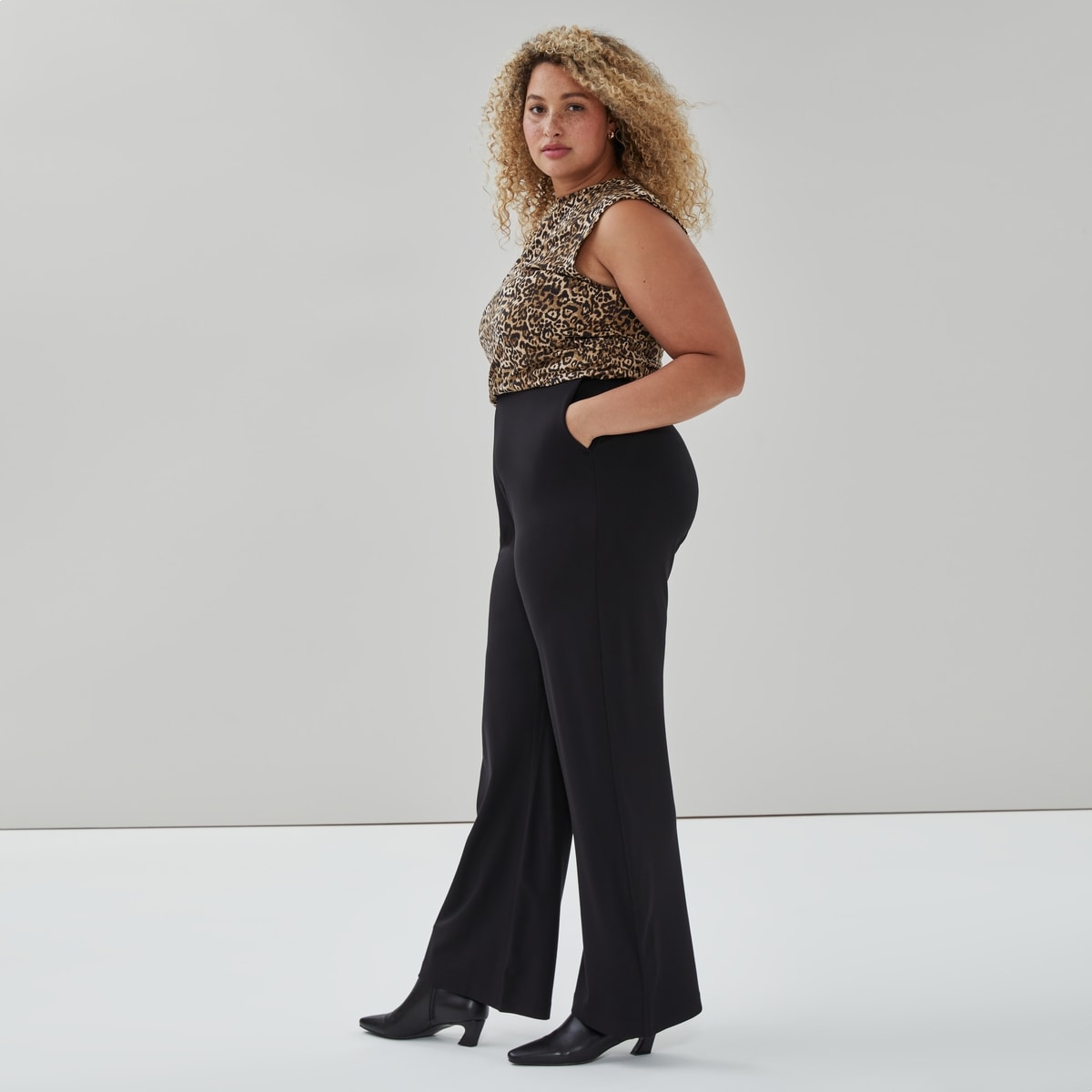 Women+ Wide Leg Ponte Pant - Jf Black