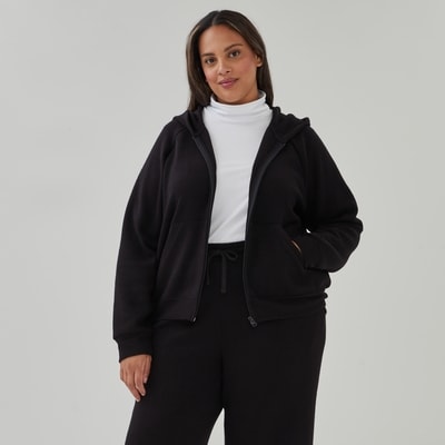 Women+ Full-Zip Knit Hoodie - JF Black