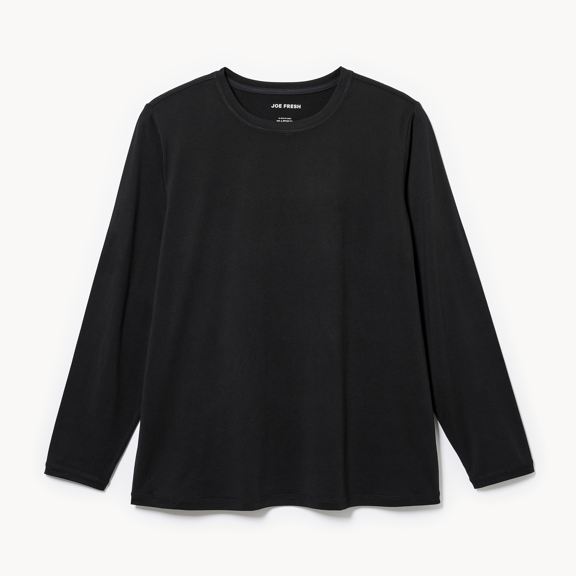 Long Sleeve Thermal Top in Black from Joe Fresh