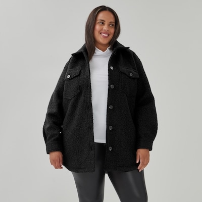 Veste chemise en laine Femmes+ - Noir JF