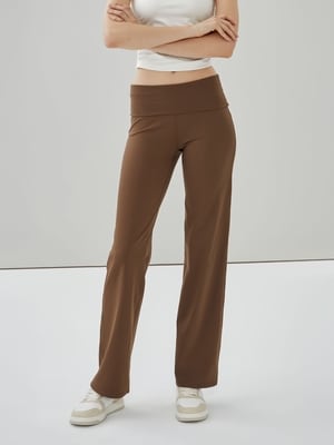 Active Balance Folded Waist Pant - Brown