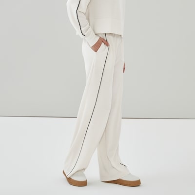 Active Wide Leg Terry Pant - Beige