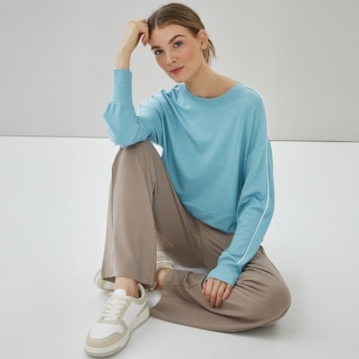 Active Oversized Terry Pullover - Dusty Blue