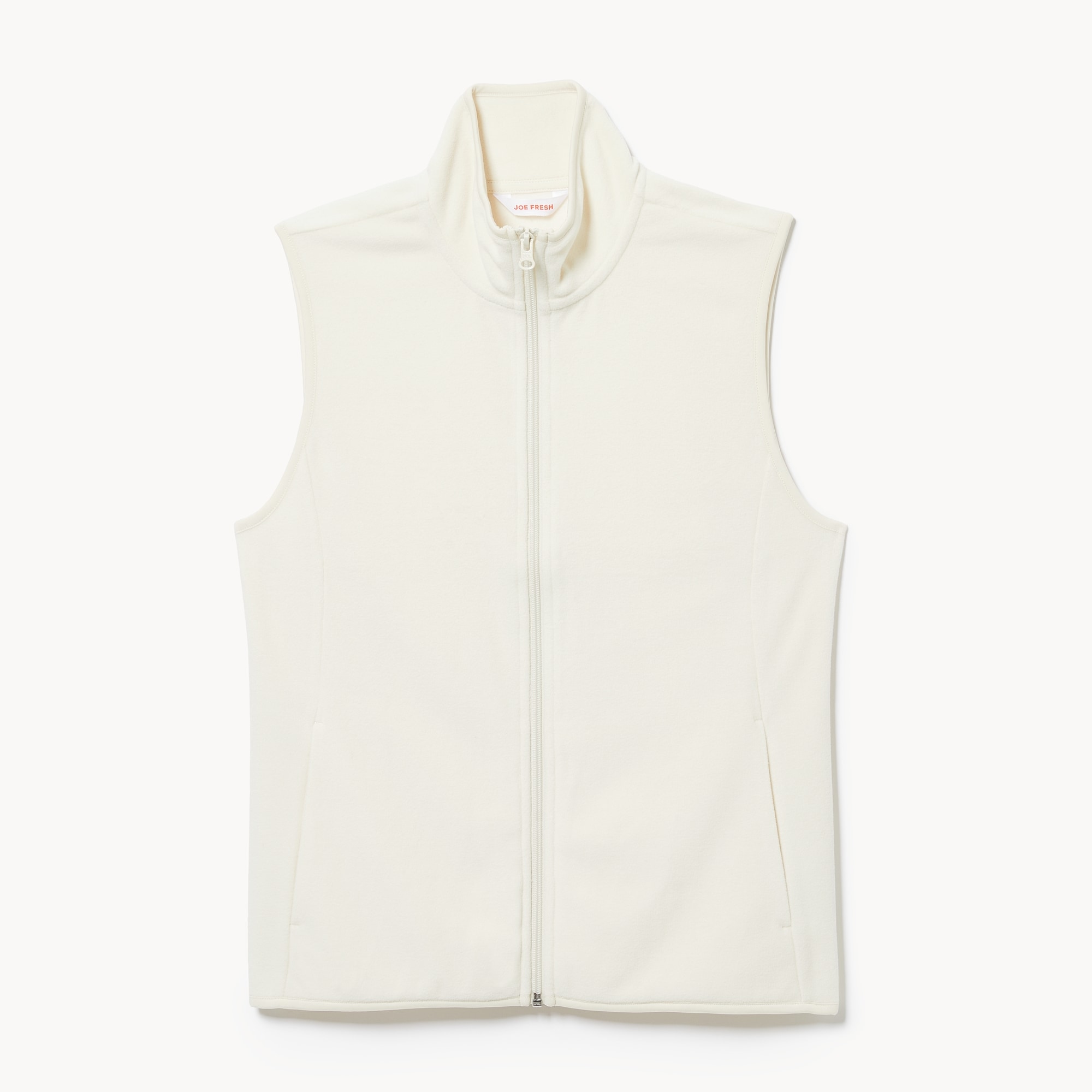 Women+ Active Fleece Vest in Off White from Joe Fresh