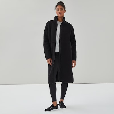 Fleece Midi Jacket - Black