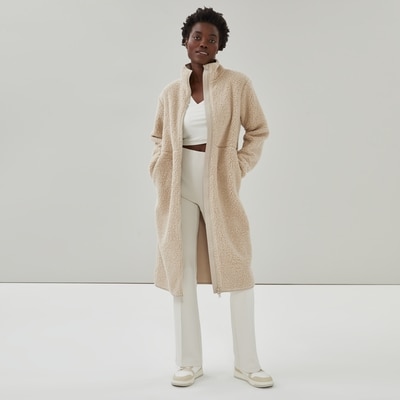 Fleece Midi Jacket - Stone