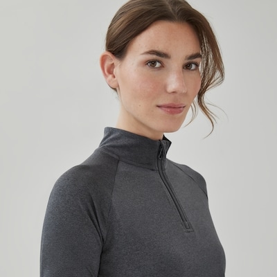 Active Quarter-Zip Long Sleeve - Charcoal Mix