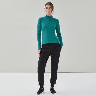 Active Quarter-Zip Long Sleeve - Teal Mix