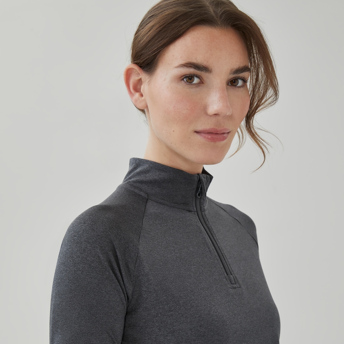 Haut sport  manches longues - Mlange D'Anthracite