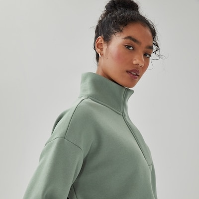 Chandail en molleton sport - VERT POUSSIEREUX