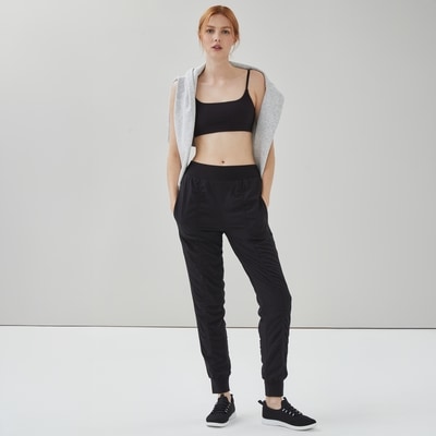 Active Four-Way Stretch Ruched Pant - Black