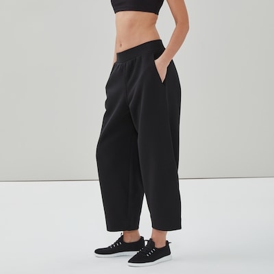 Active Barrel Leg Fleece Jogger - Black