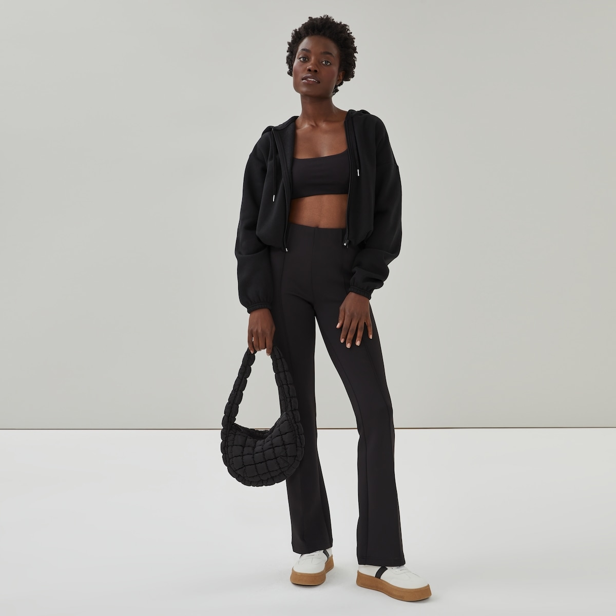 Haut  capuchon sport en molleton fermeture clair