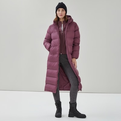 Long Puffer Jacket - Plum