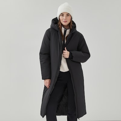Manteau matelassé long - Noir