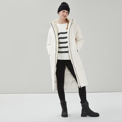 Manteau matelassé long - Beige