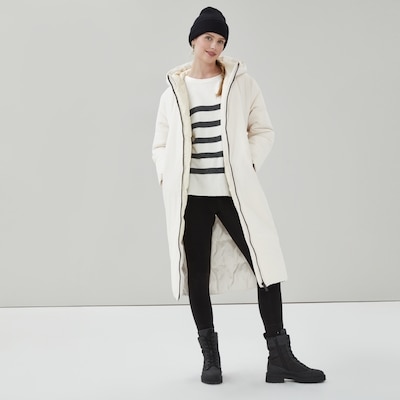 Long Puffer Jacket - Beige