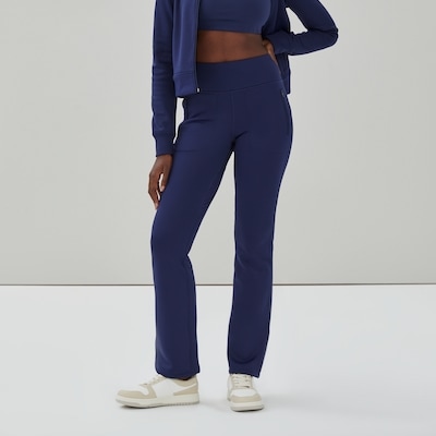 Legging sport évasé en molleton - Marine