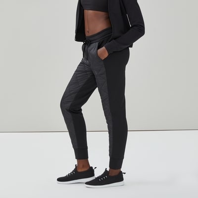 Pantalons de jogging sport matelassé - Noir