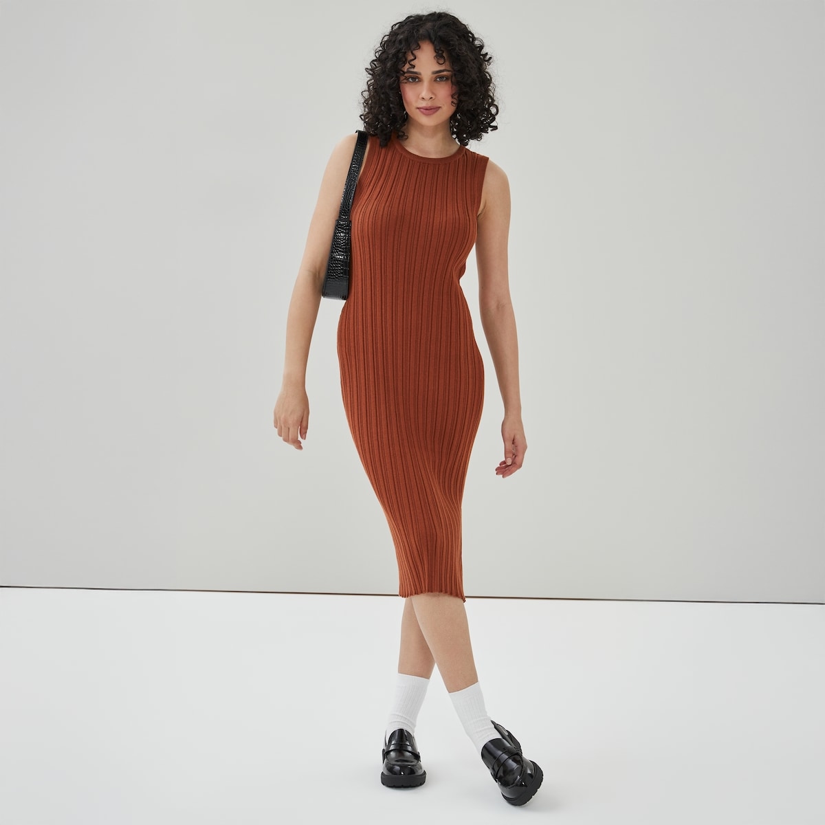 Robe midi en tricot - Ombre