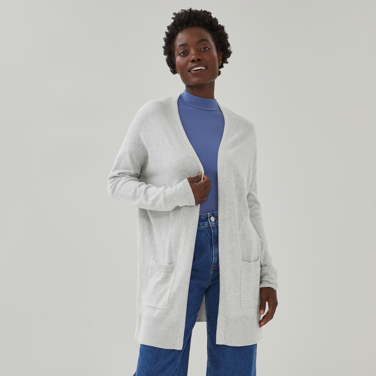 Cardigan - Light Grey Mix