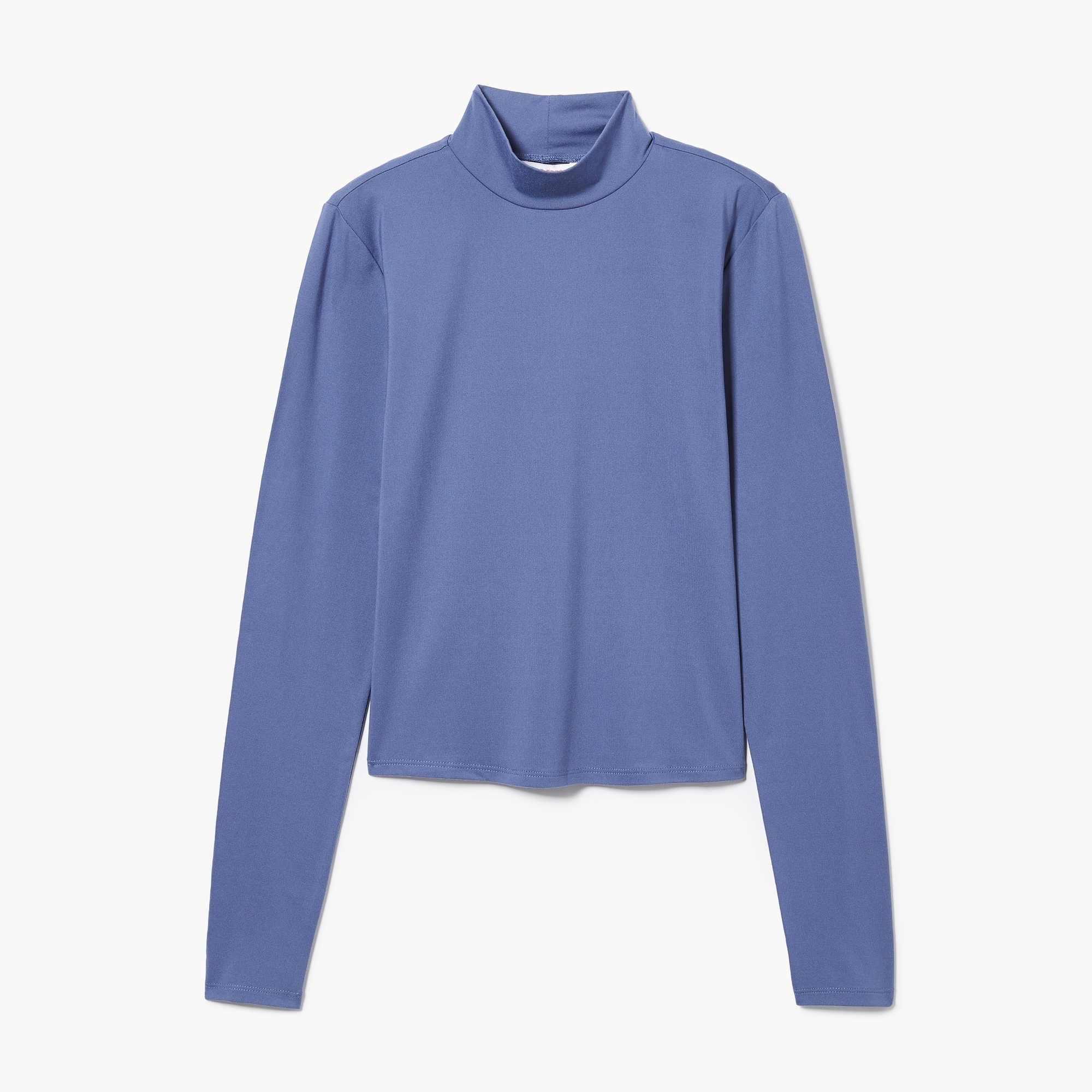 Mock Neck Long Sleeve Top in Dusty Blue from Joe Fresh