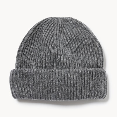 Ribbed Knit Toque - Charcoal Melange