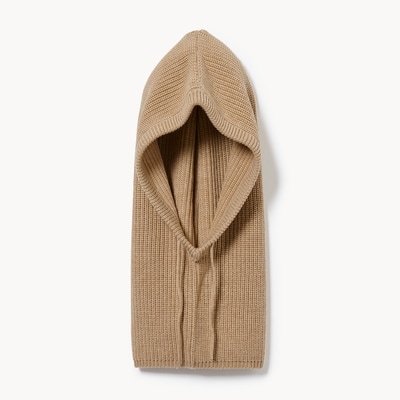 Ribbed Snood - Khaki Brown