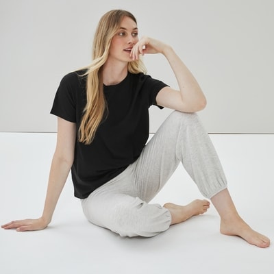 Cotton Sleep T-Shirt - Black