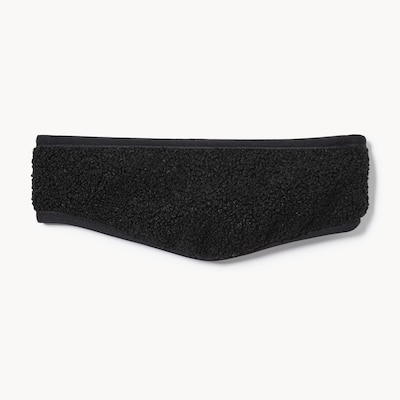 Serre-tête en molleton effet peau de mouton - Noir JF