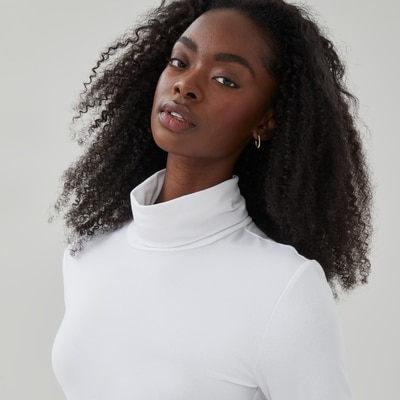 Slim Fit Turtleneck - Bright White