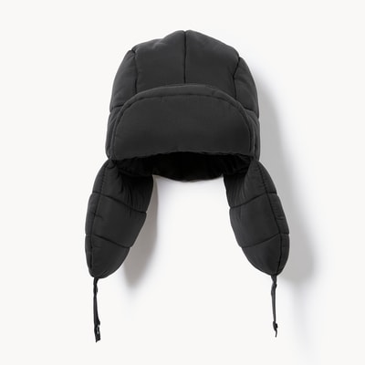 Puffer Trapper Hat - JF Black