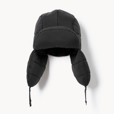 Chapeau de trappeur matelassé - Noir JF