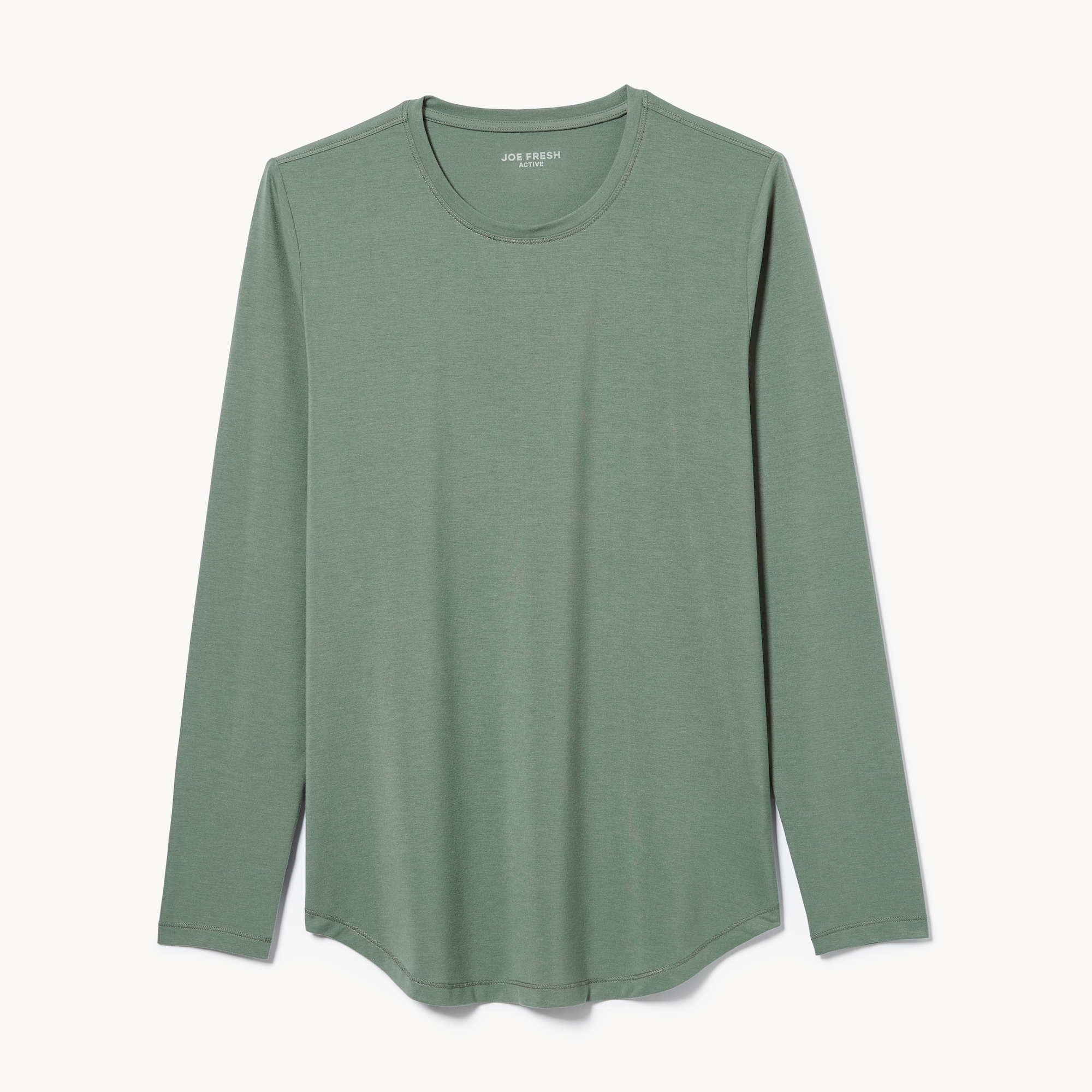 Active Moisture-Wicking Long Sleeve Top in Dusty Green from Joe Fresh