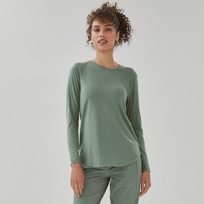 Active Moisture-Wicking Long Sleeve Top - Dusty Green
