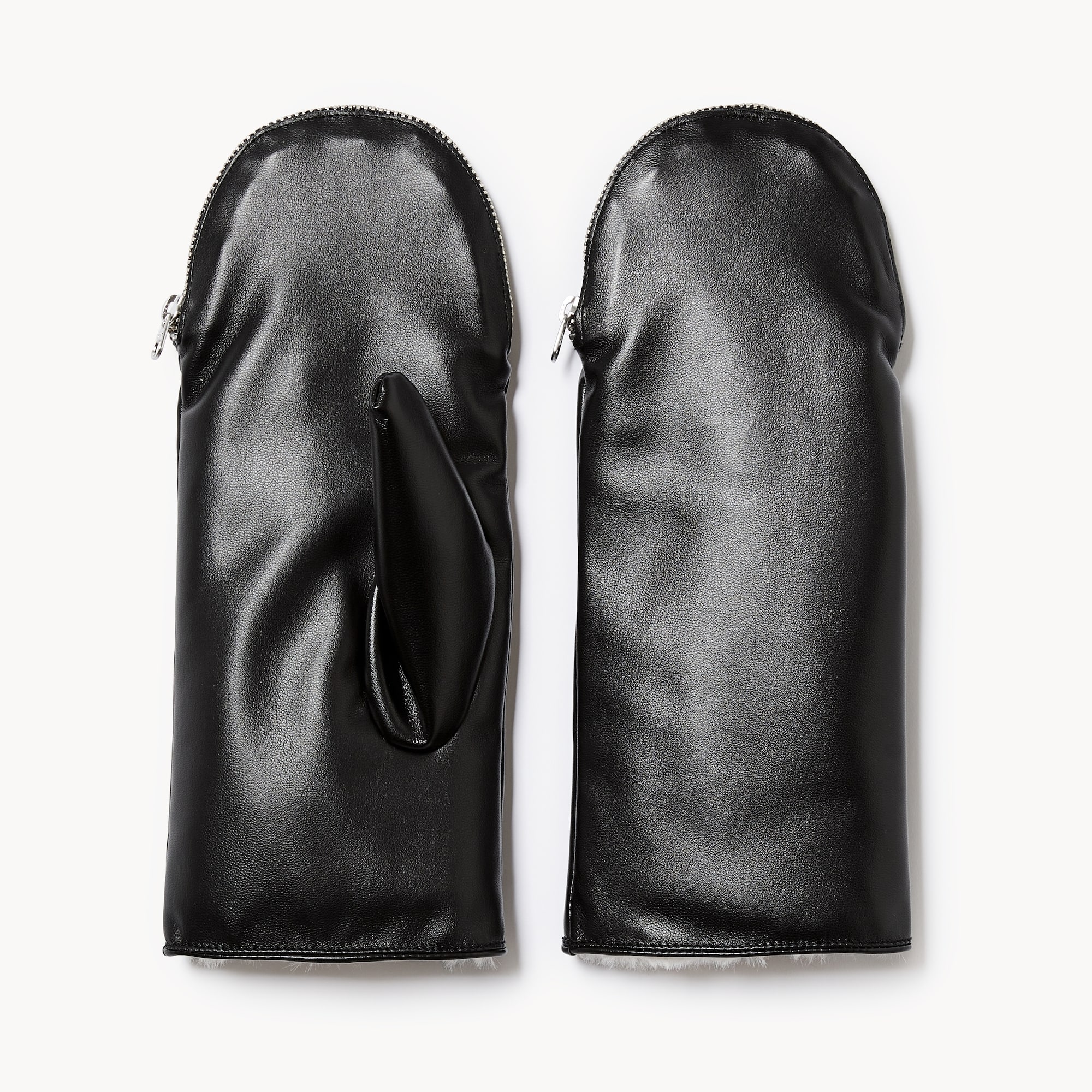 Faux Leather Mittens in JF Black from Joe Fresh
