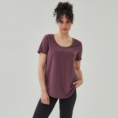 Active Moisture-Wicking T-Shirt - Plum