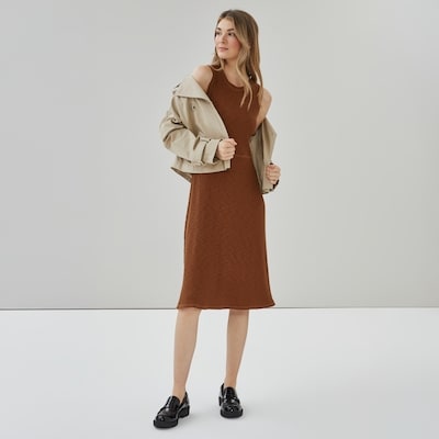 Robe midi côtelée - Ombre