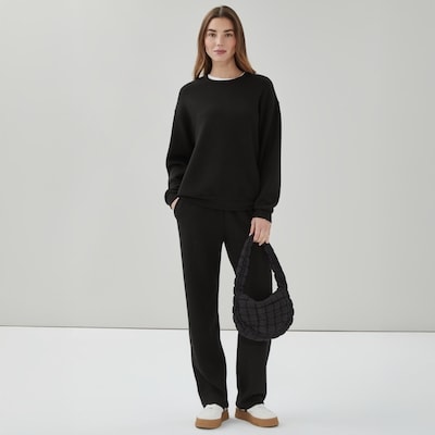 Crew Neck Pullover - JF Black