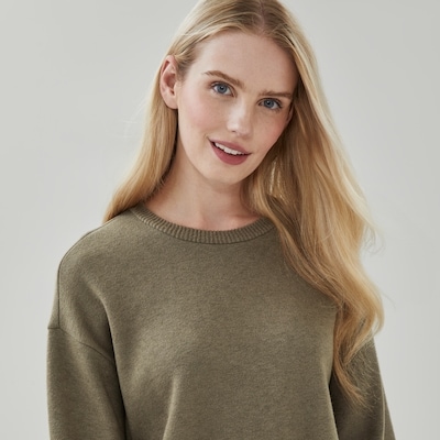 Crew Neck Pullover - Dark Olive