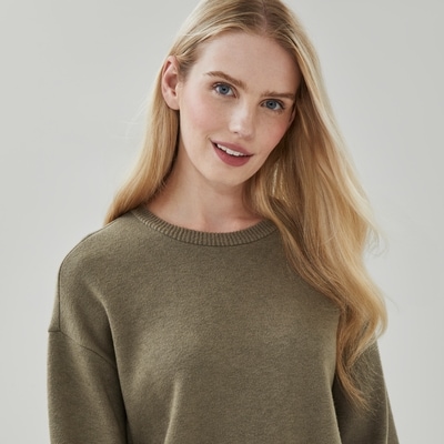 Crew Neck Pullover - Dark Olive