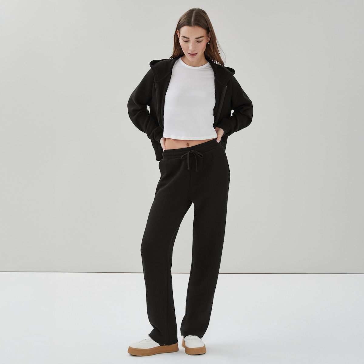 Pantalon de jogging en tricot - Noir Jf