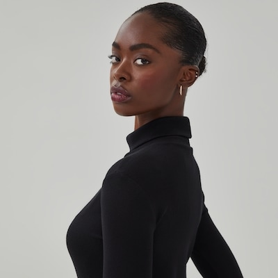 Ribbed Turtleneck - JF Black