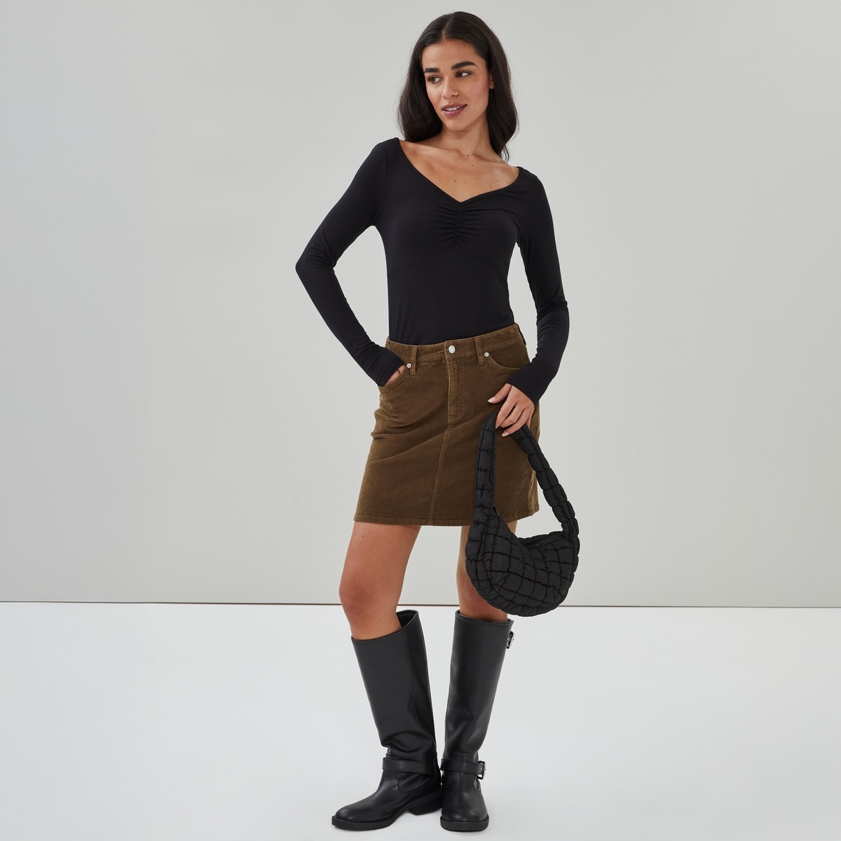 Ruched Long Sleeve Top