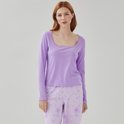 Long Sleeve Sleep Top - Lavender