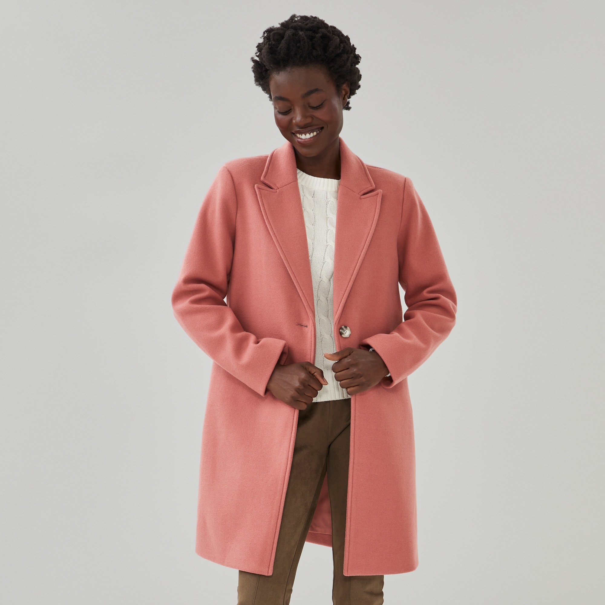 Hamilton Wool River Coat nude rose