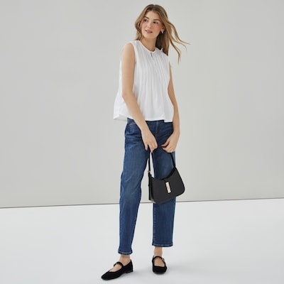 Haut pinces en popeline