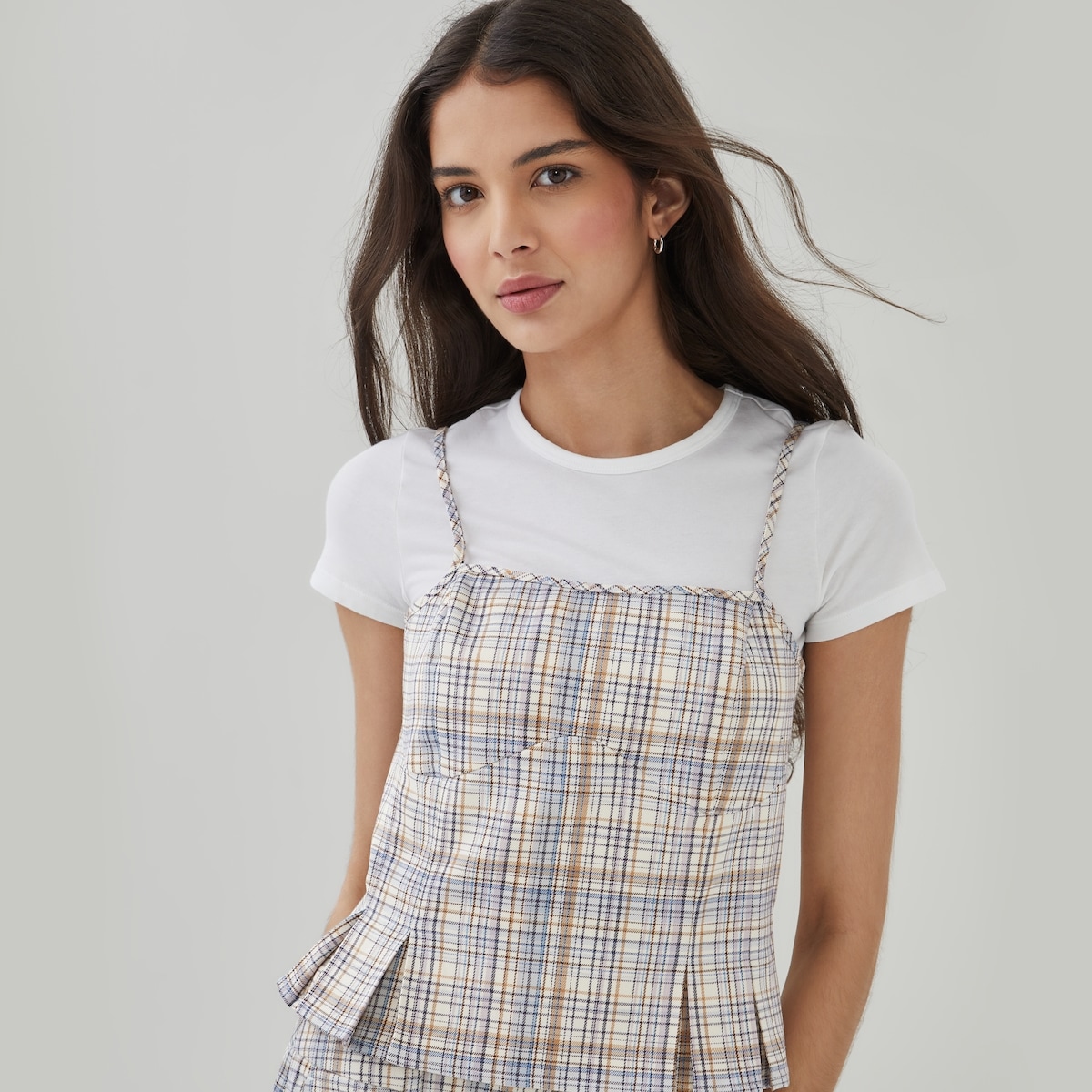 Cami  carreaux style bustier