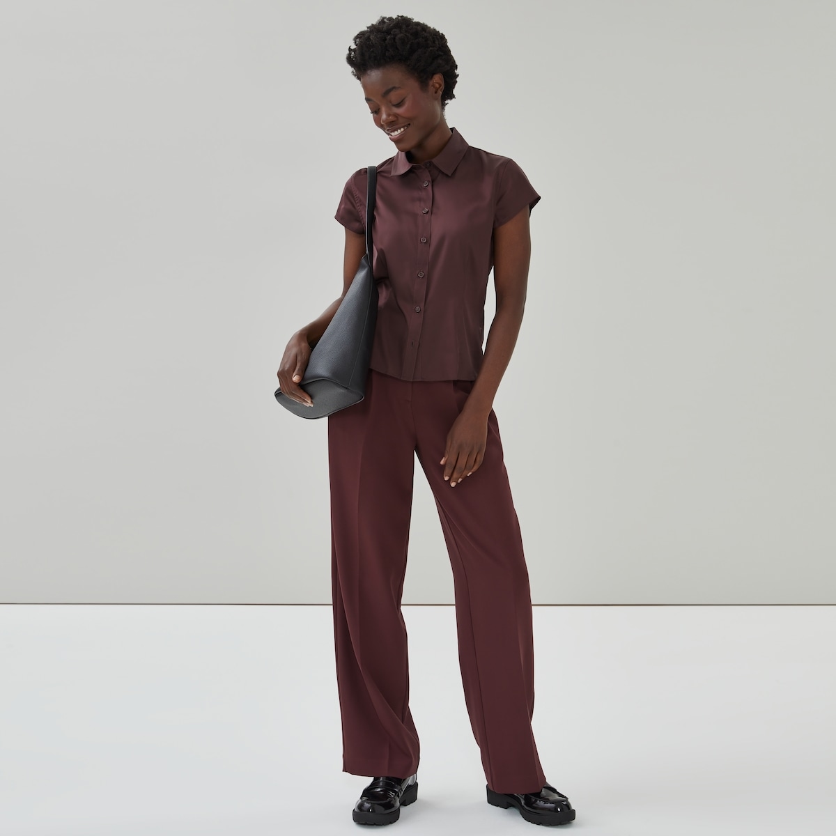 Joe Fresh Satin Cap-Sleeve Shirt 1 ea, $35.00/1ea